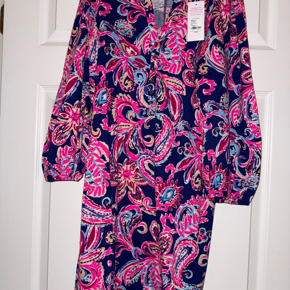 Lilly Pulitzer Pink and Blue Floral Dress